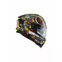 Casco Typhoon LY Graphic — Talla L, gris brillante